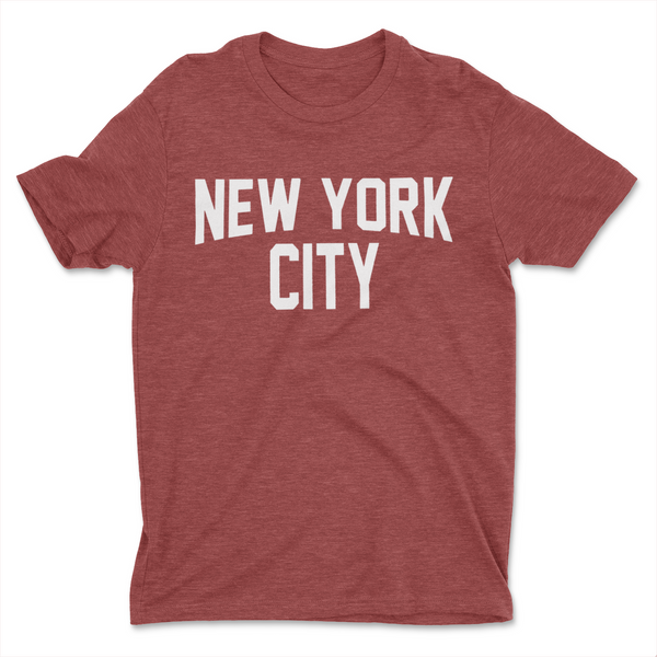 tee-shirt new york city marron chiné pour homme