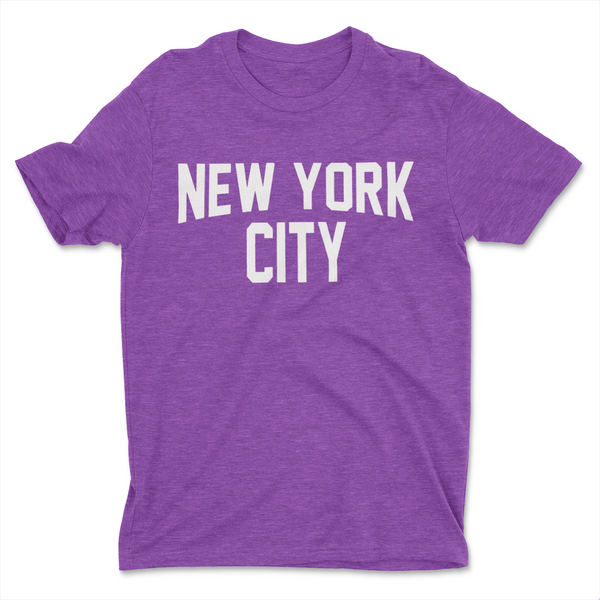 t-shirt new york city violet chiné