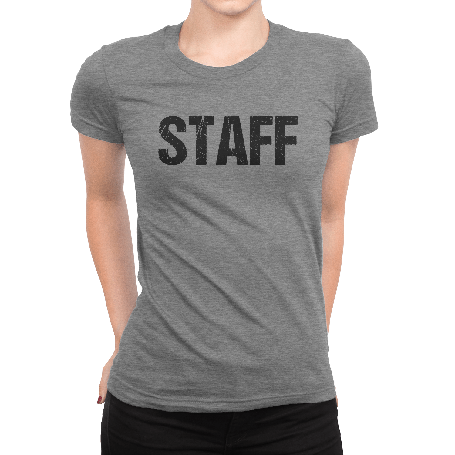 T-shirt femme Staff gris chiné
