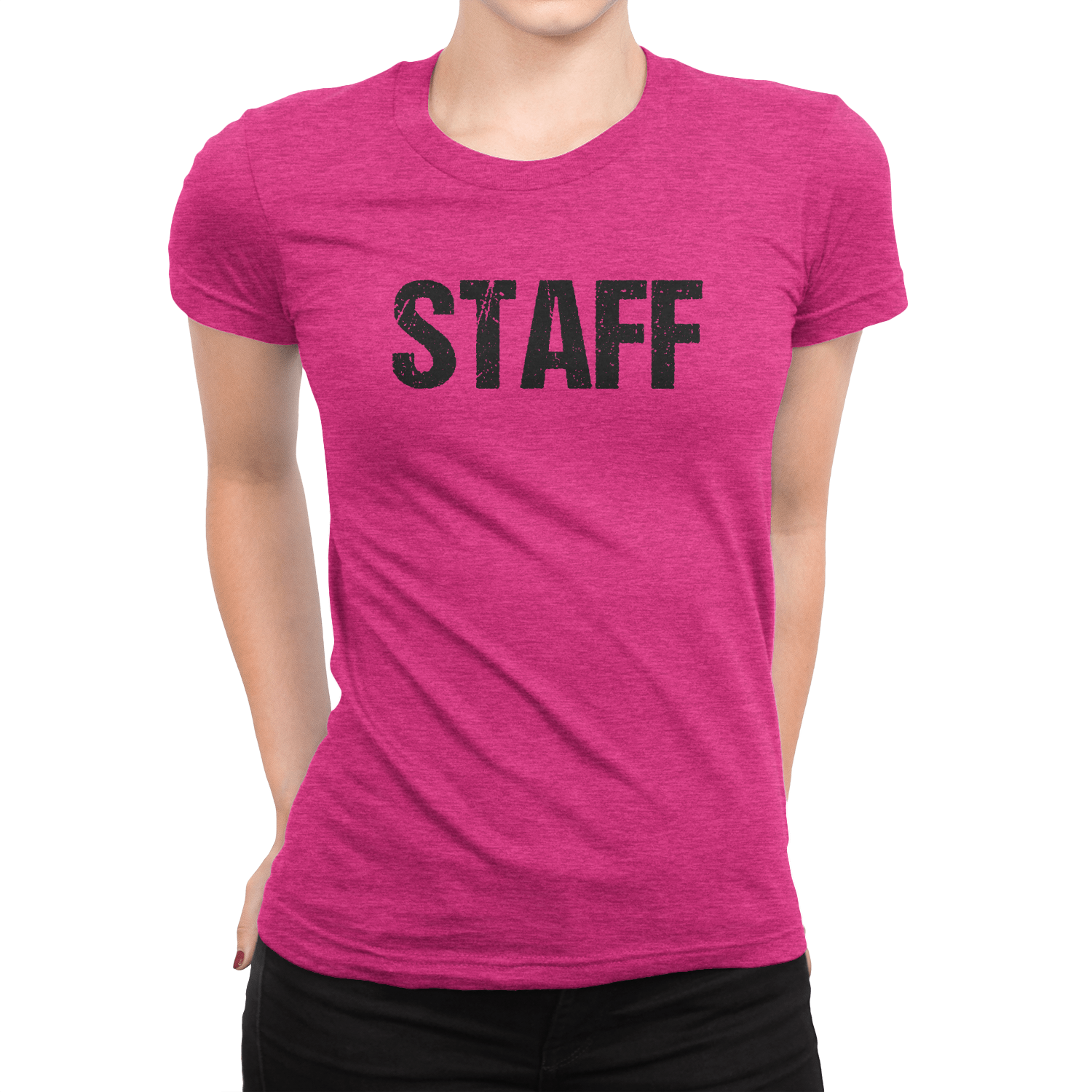 staff ladies tee heather pink 