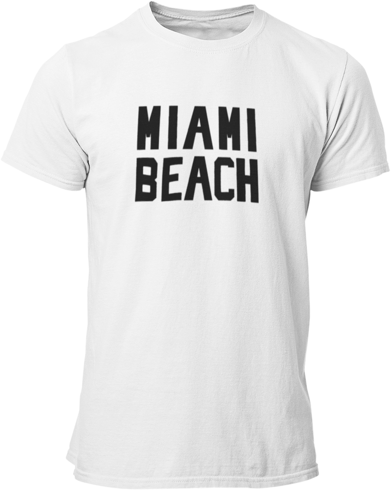 miami beach retro tee screen printed ringspun cotton