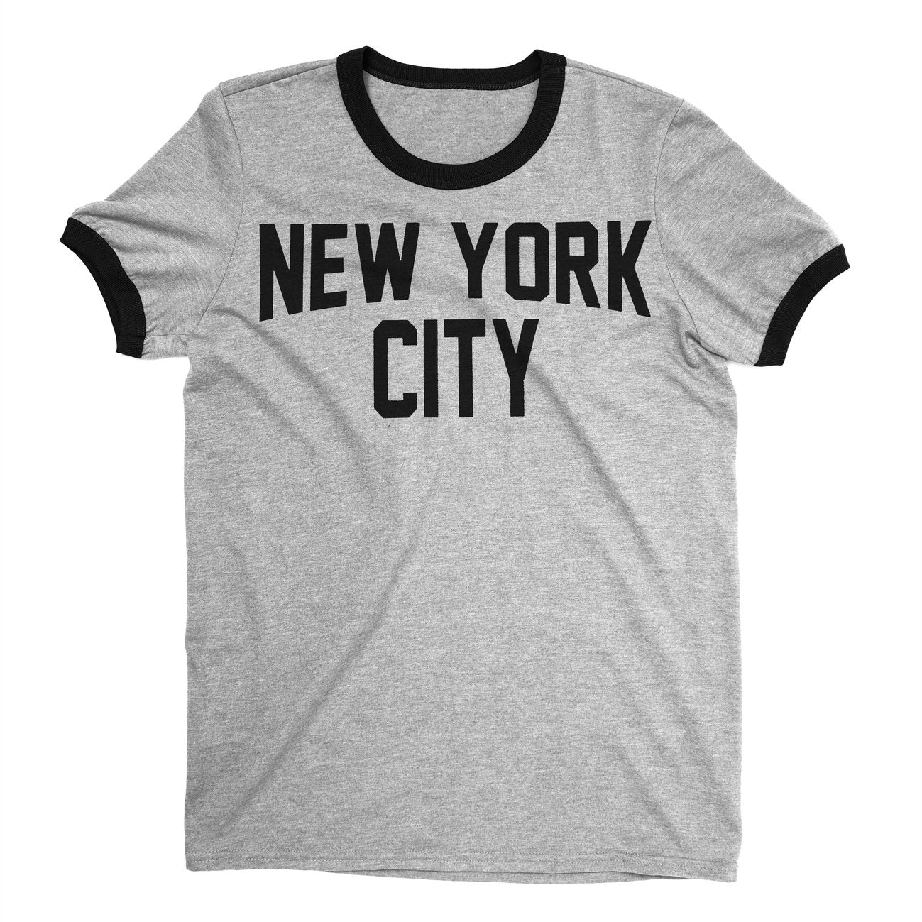 New York City Ringer Tee Men\'s (Distressed, Vintage White / Black)