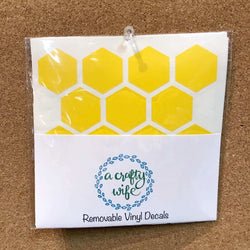 A Crafty Wife - Vinyl Wall Decals - Hexagon - Growing Co. Kids Eco Store