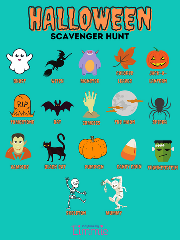 free halloween scavenger hut