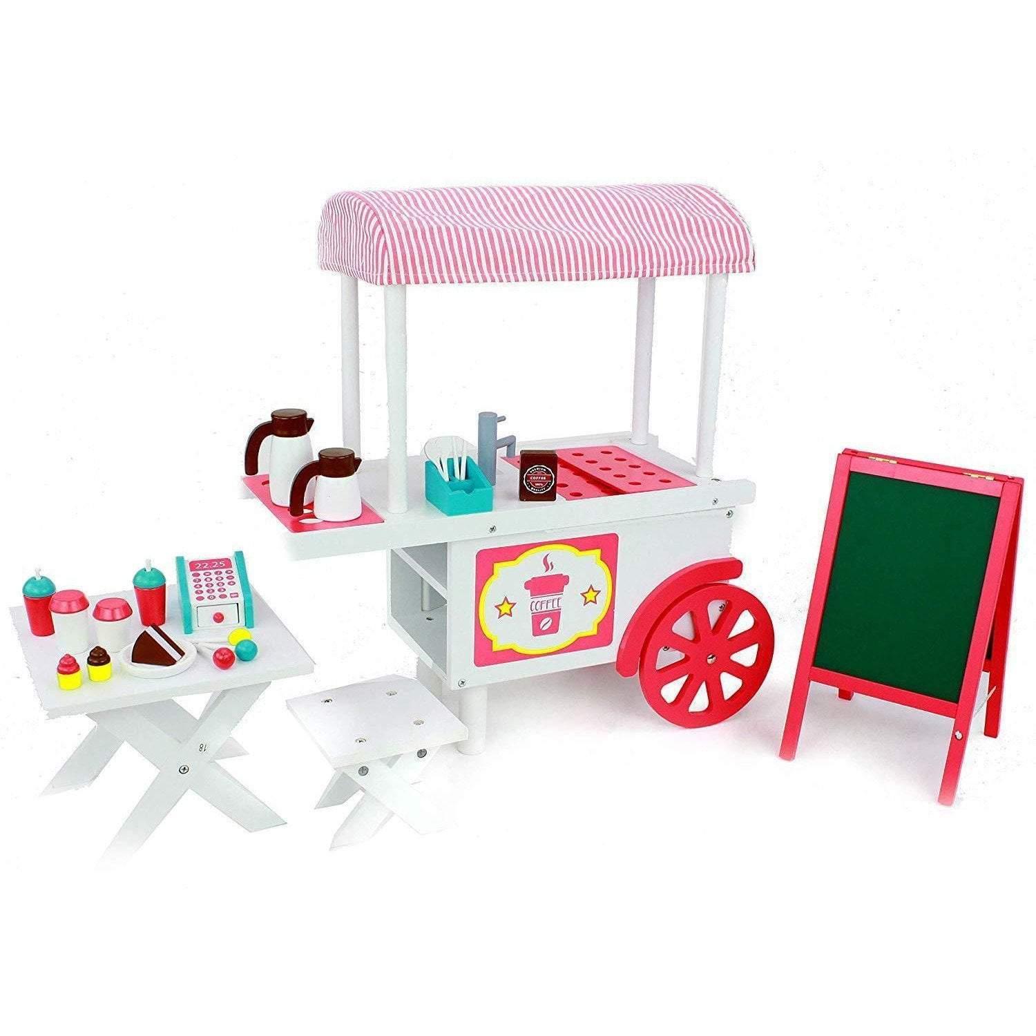 18 Inch Doll Ice Cream Cart - 20 Doll Accessories Playset