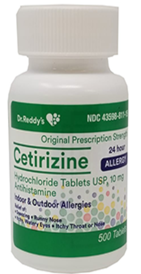 Dr Reddys Allergy Relief Cetirizine Hcl 10mg 500 Count Tablets