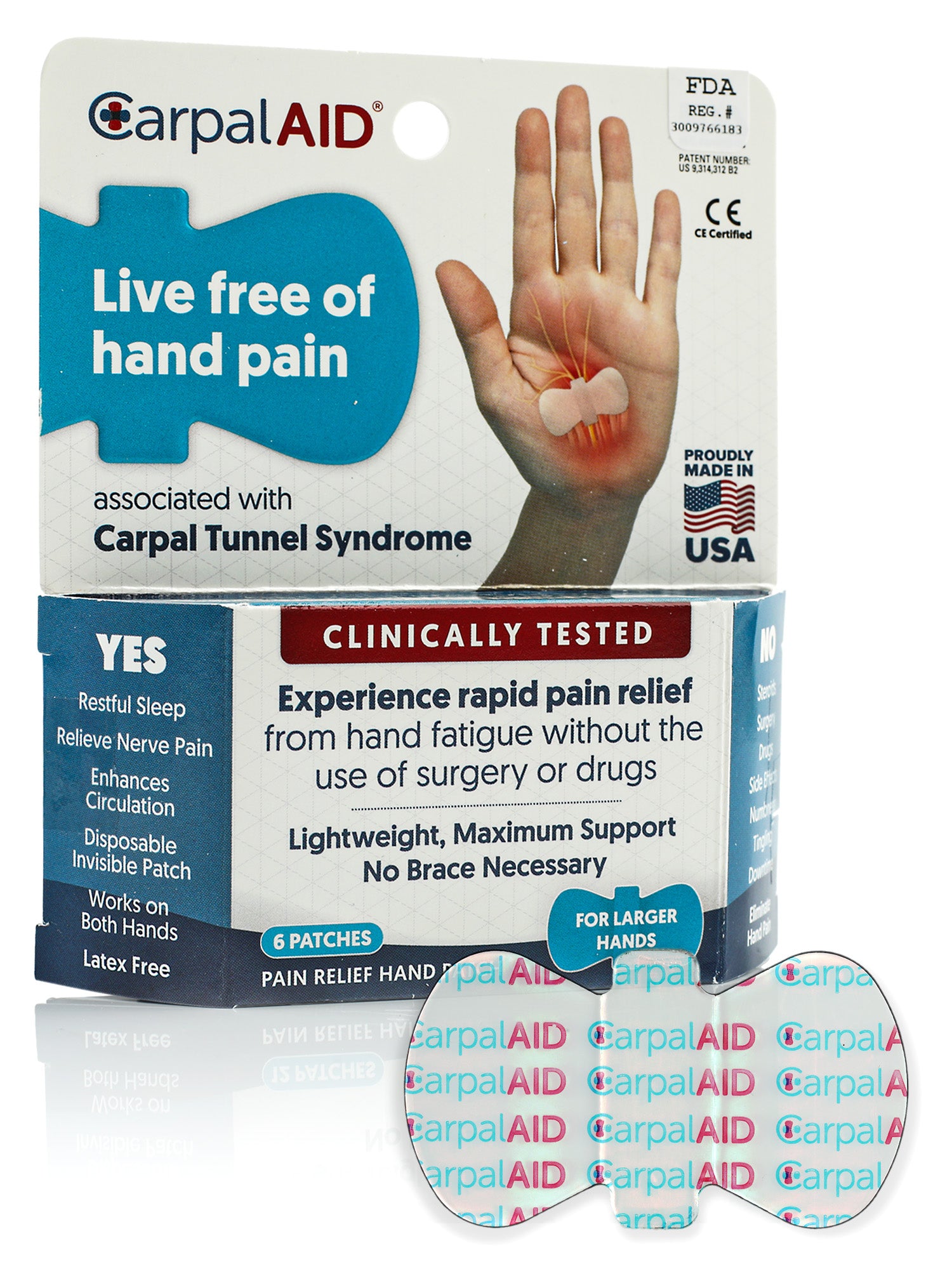 Carpal AID Tunnel Syndrome Pain Relief, Wrist Support