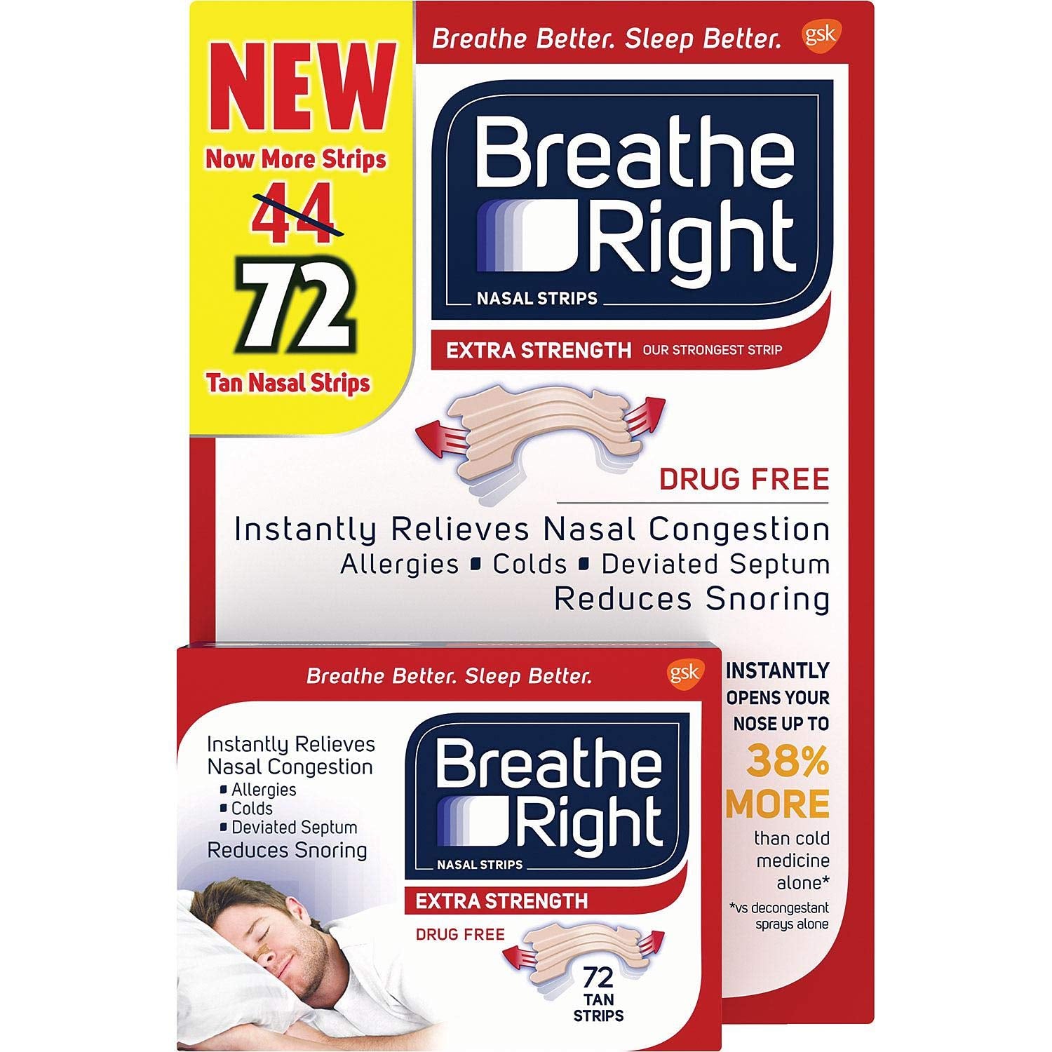 Breathe Right Extra Strength, Nasal Strips Nasal Congestion