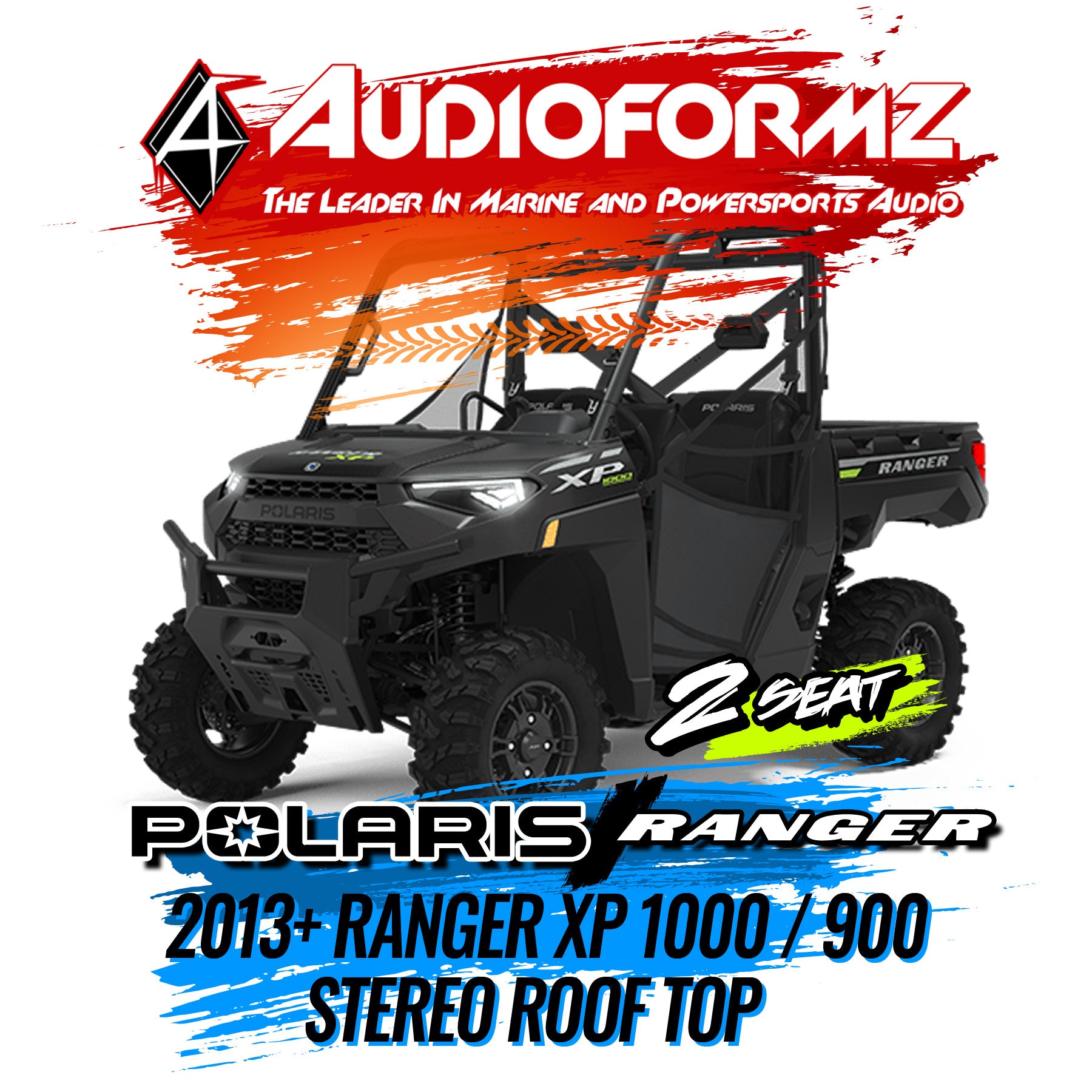 2013+ Polaris Ranger XP 1000 / 900 Stereo Tops (2-Seat) 