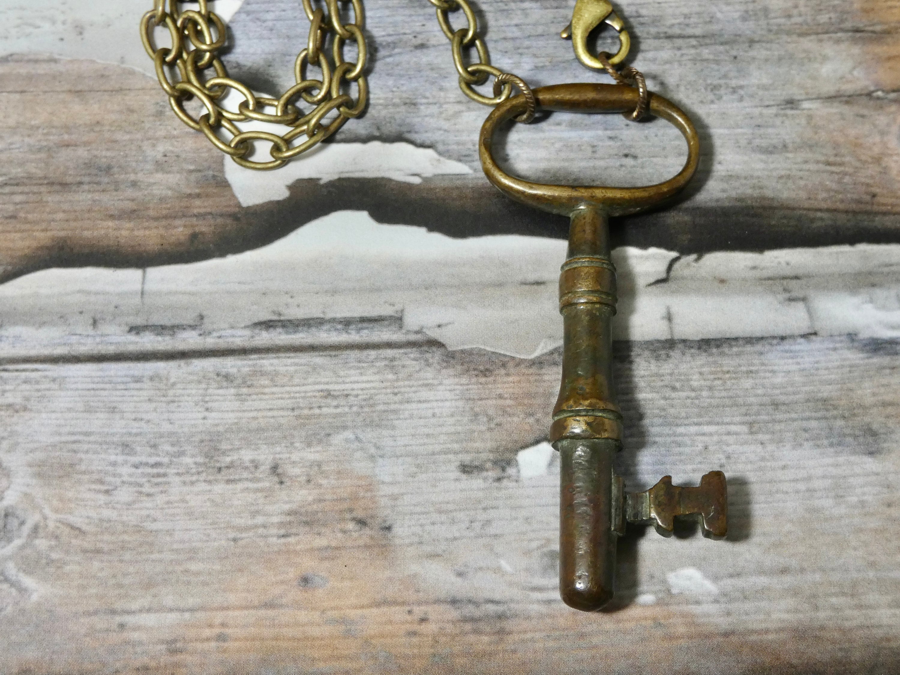 Vintage One of a Kind Multi Skeleton Key Necklace, Silver Keys