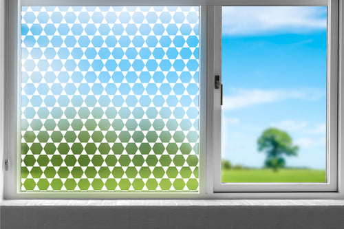 Triangle Star Pattern Decorative Frosted Window Privacy Film