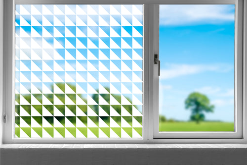 Triangle Geometric Clear Window Privacy Film