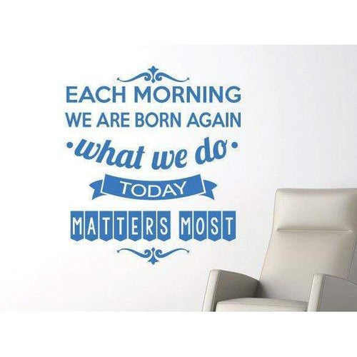 Each Morning Inspirational Wall Sticker Quote