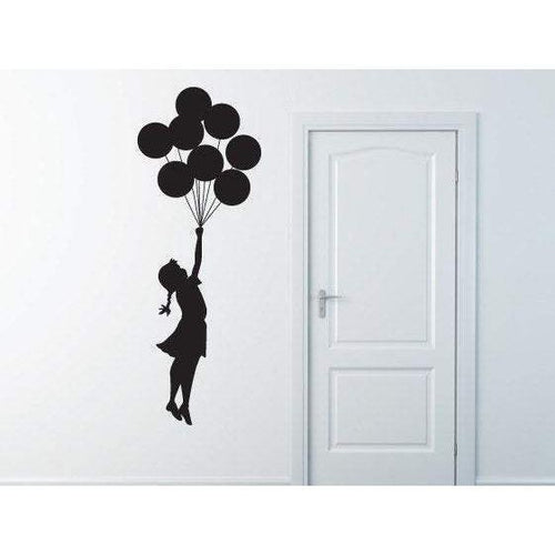 Banksy Flying Balloon Wall Sticker