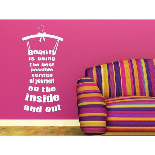 Beauty Dress Wall Sticker Quote