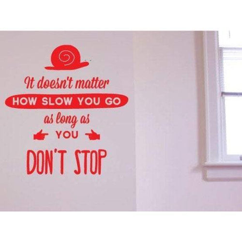 Don't Stop Motivational Wall Sticker Quote