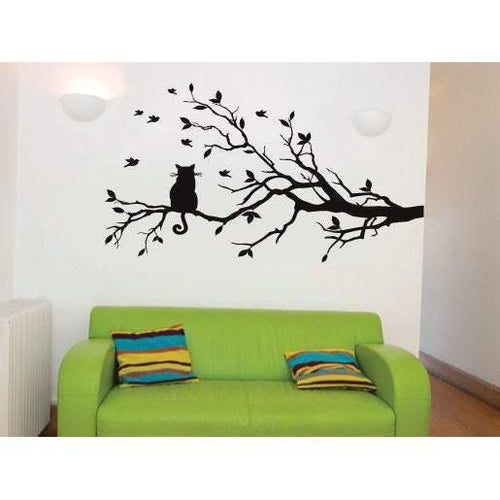 Birds & Cat Tree Wall Sticker