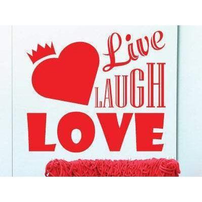 Live Laugh Love Heart Wall Sticker Quote