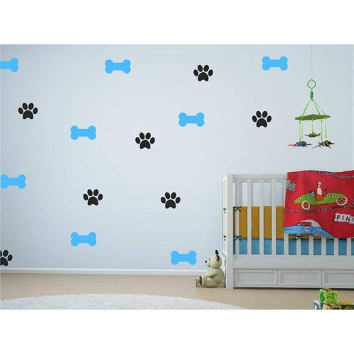 Dog Paw & Bone Wall Stickers