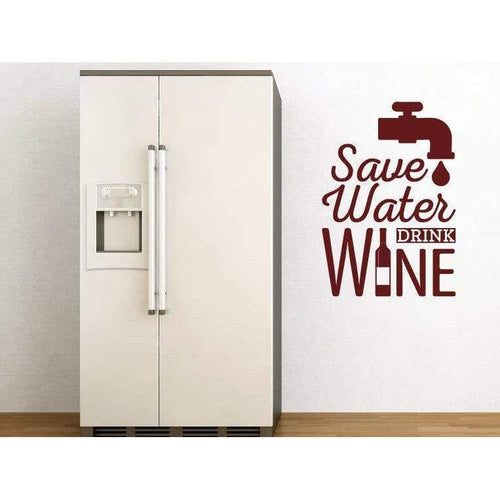 Drink Wine Wall Sticker Quote