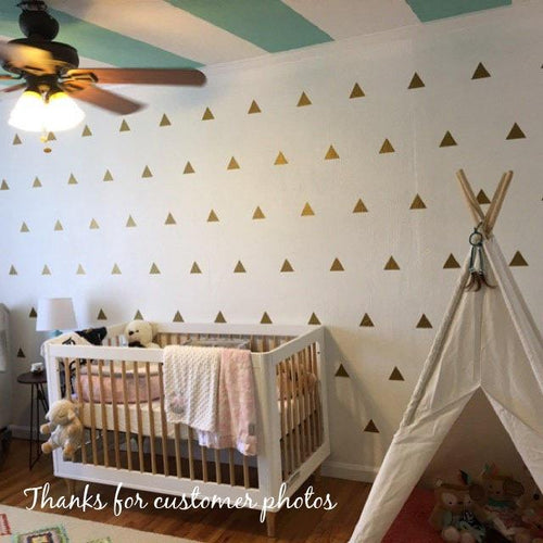 100 Gold Triangle Wall Stickers