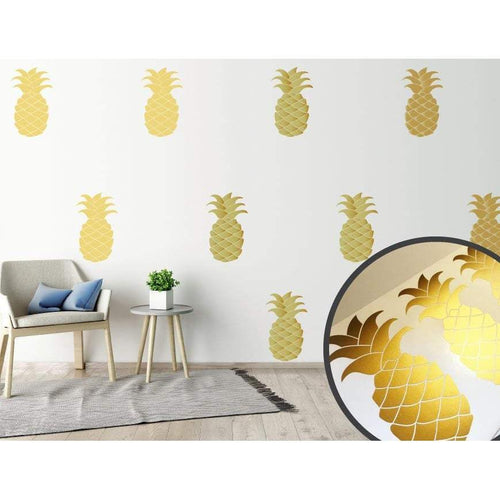 Gold Pineapple Wall Stickers