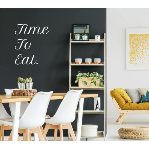 Time To Eat Wall Sticker Quote