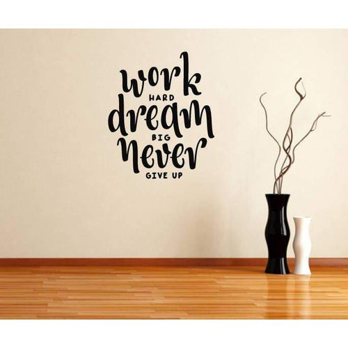 Work Hard Motivational Wall Sticker Quote