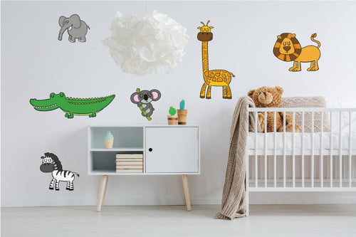 Jungle Wall Decals, Jungle Wall Stickers,Jungle Animal Decal, Safari Decals, Baby Stickers, Jungle Wall Art, Nursery Decals, Wall Art, 63