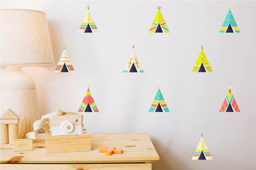 Teepee Nursery Art, Teepee Wall Decal, Teepee Wall Sticker, Teepee Decals, Nursery Wall Decals, Nursery Wall Art, Kids Wall Decals, Decor,19