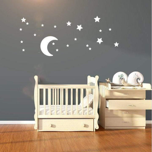 Nursery Moon Stars Wall Stickers