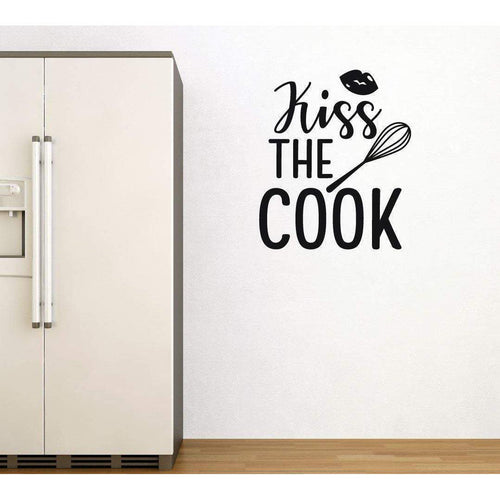 Kiss The Cook Wall Sticker Quote