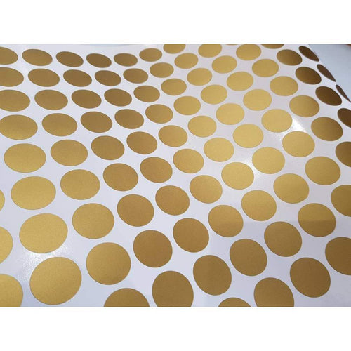 Gold Polka Dots Wall Stickers