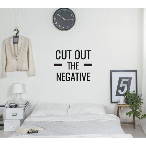 Cut Out The Negative Motivational Wall Sticker Quote