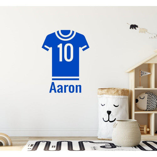 Personalised Name Football Shirt Wall Sticker