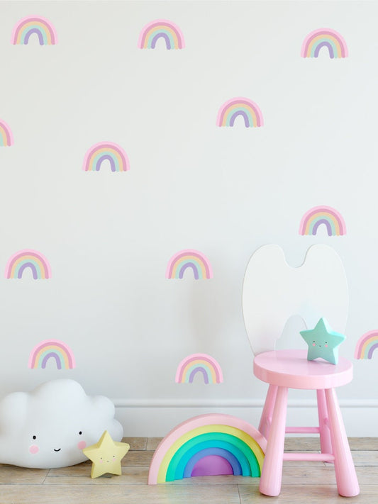 Large Pastel Rainbow Removable Wall Decal