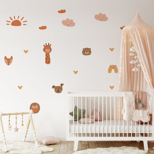 Boho Chic Animal Wall Stickers Decals For Nursery