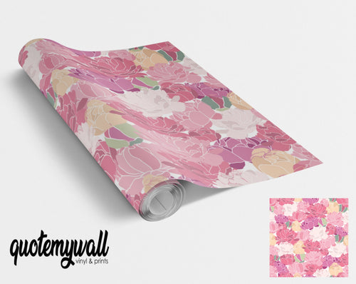 Peonies Pattern Floral Vinyl Sticker Wrap