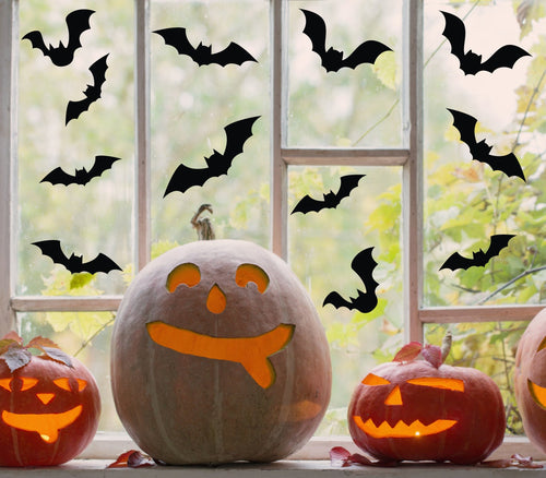 Spooky Bats Halloween Decoration Window Stickers, Flying Bat Decals, Halloween Decor, Halloween Window Decor