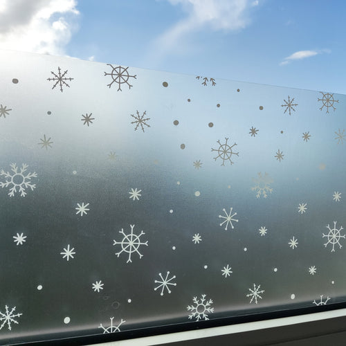 Christmas Snowflakes Doodle Window Privacy Film