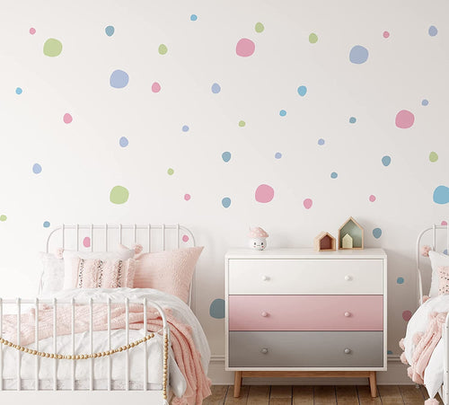 Pastel Irregular Rounded Polk aDot Wall Stickers