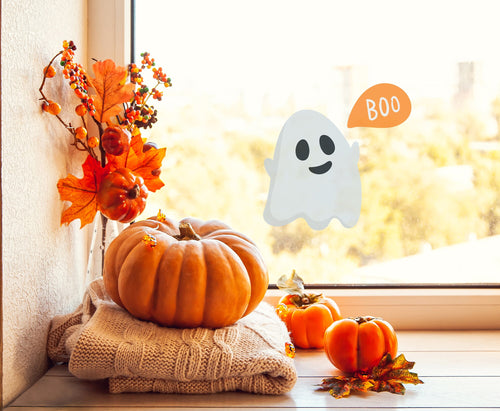 Halloween Ghost Boo Funny Window Sticker