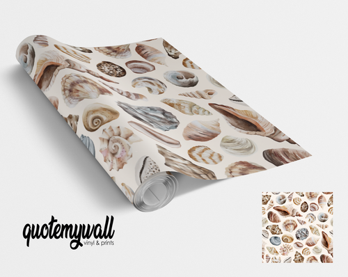 Sea Shells Conch Clam Mussel Self Adhesive Vinyl