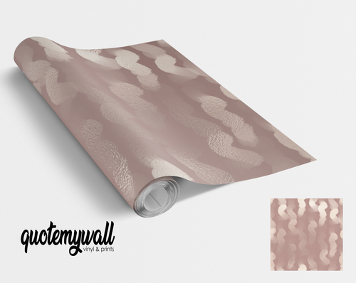 Rosy Pink Goldie Squiggle Smudges Self Adhesive Vinyl