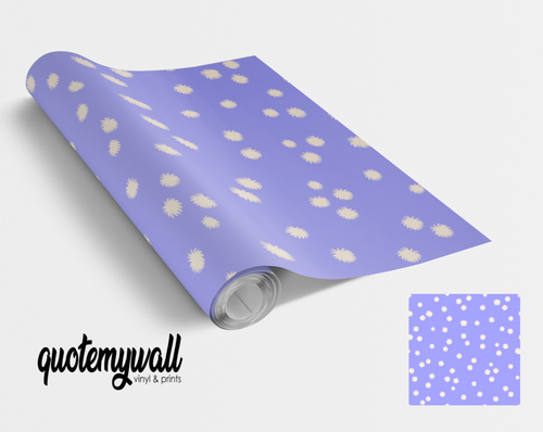 Pastel Blue Mini Daisy Flowers Self Adhesive Vinyl