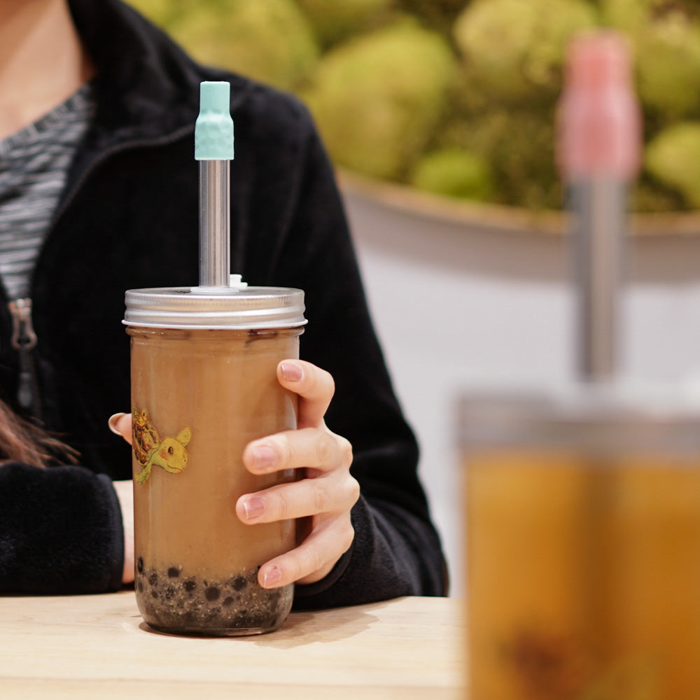 Reusable boba straw wide stainless steel straws | Earth Day Everyday Bundle | Zero Waste Products