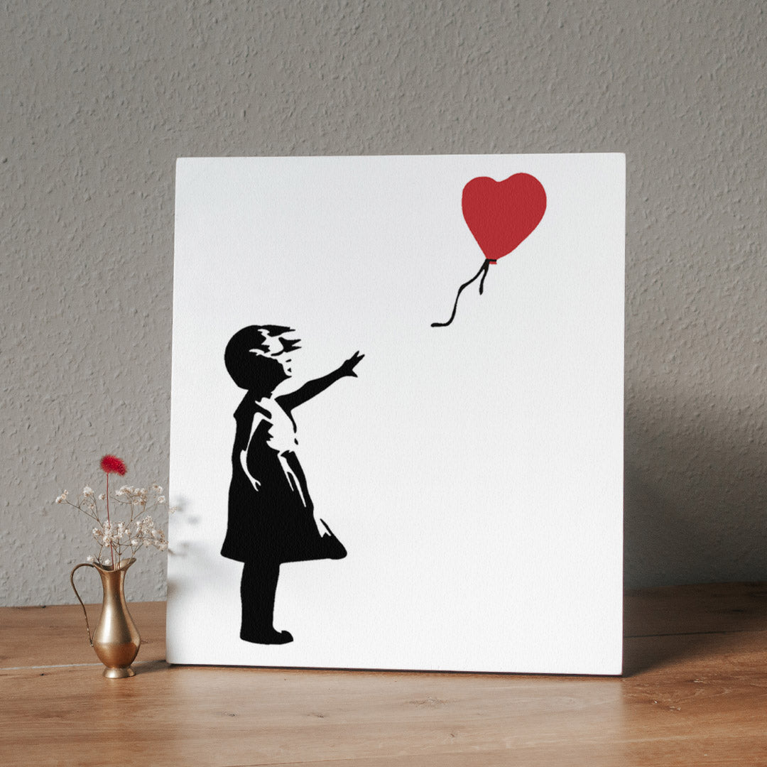 Bekannte Banksy Bilder Werke Balloon Girl /There is always hope