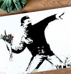 Banksy Flower Thrower