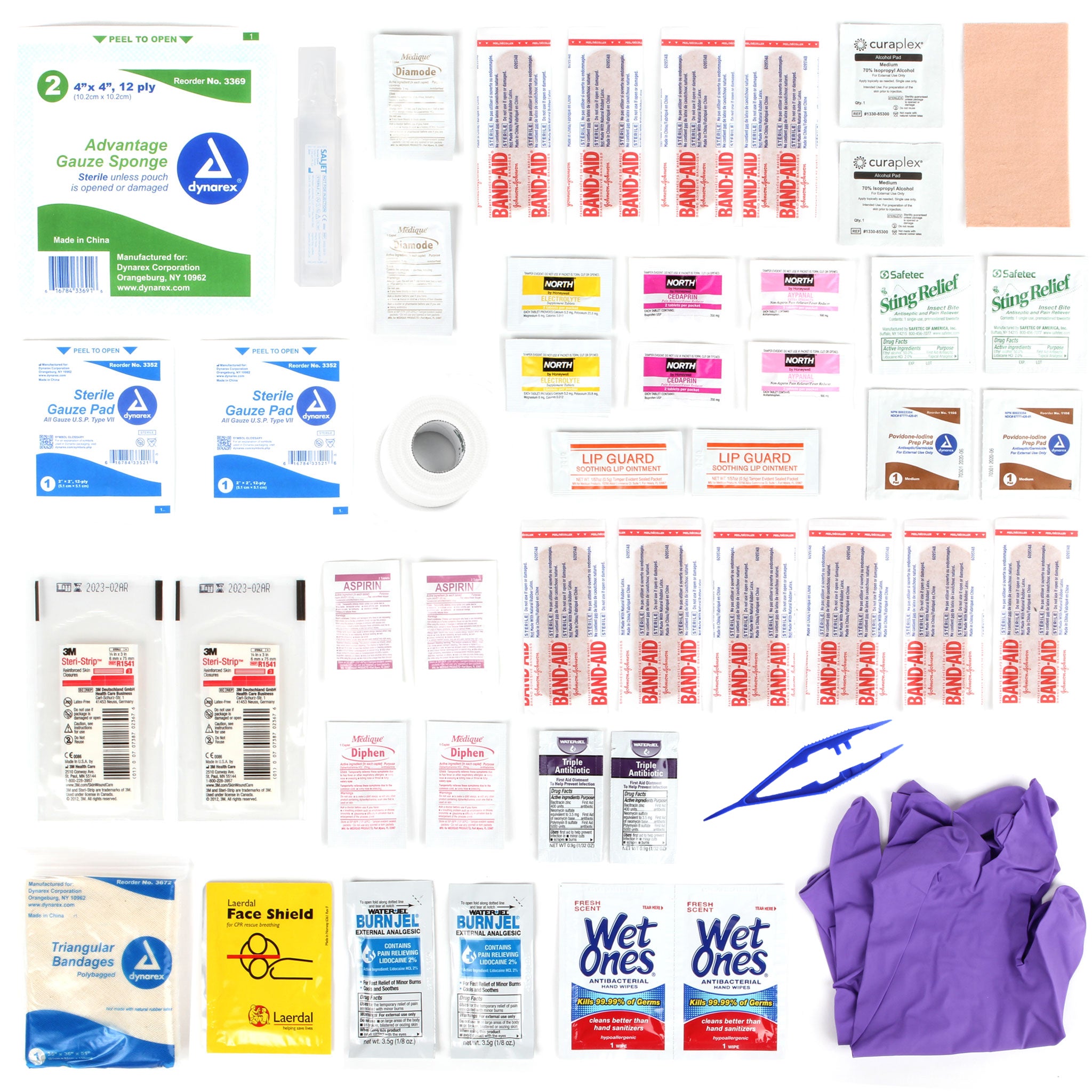 components of first aid kit