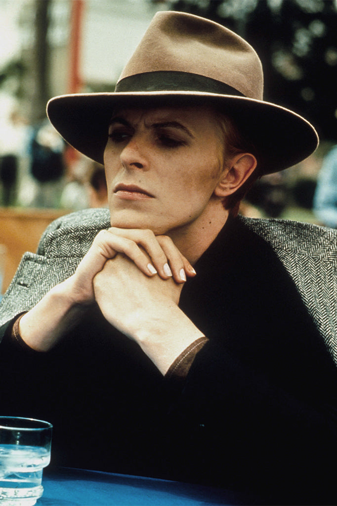 David Bowie wearing a hat